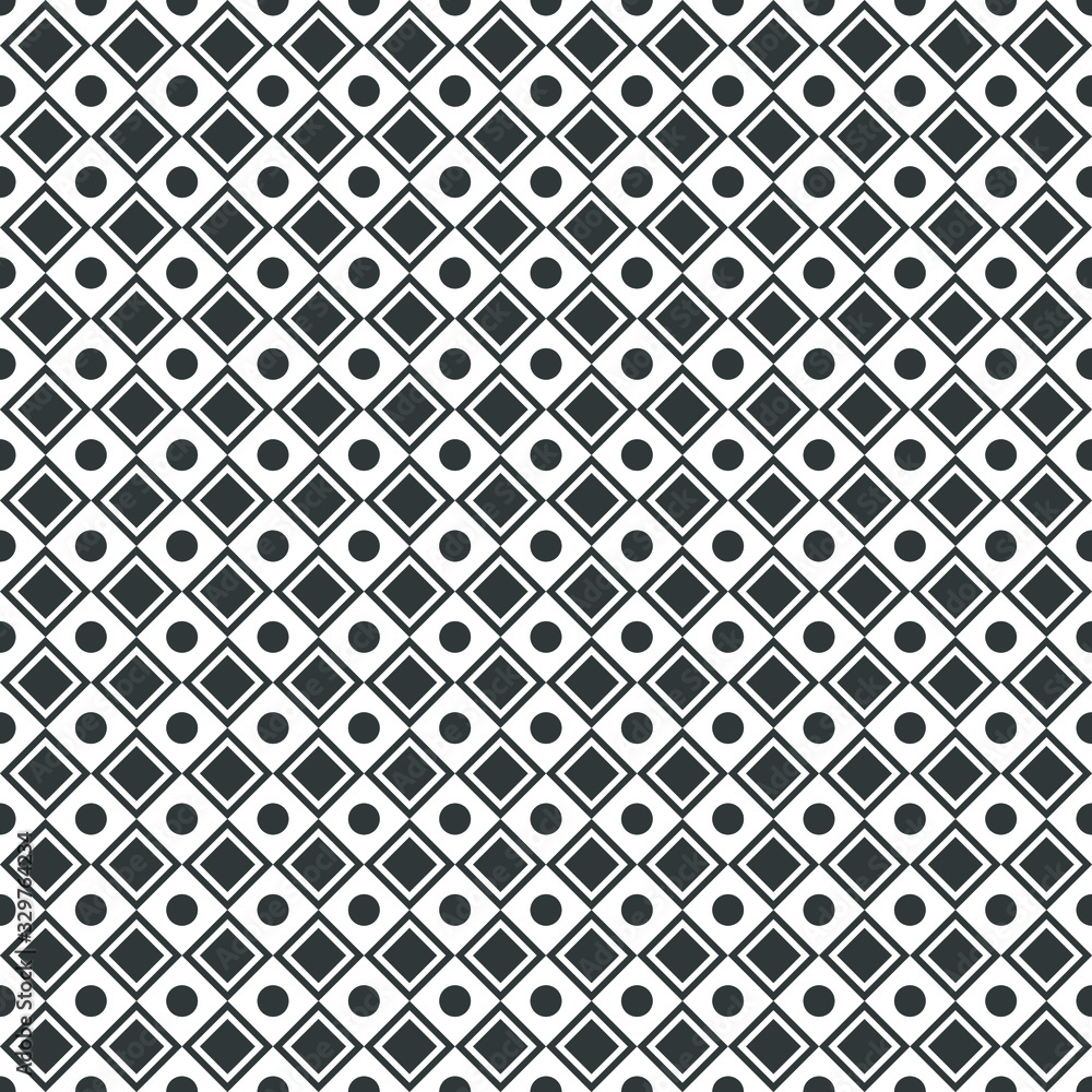 Poster abstract seamless geometric vector pattern. squares and circles.