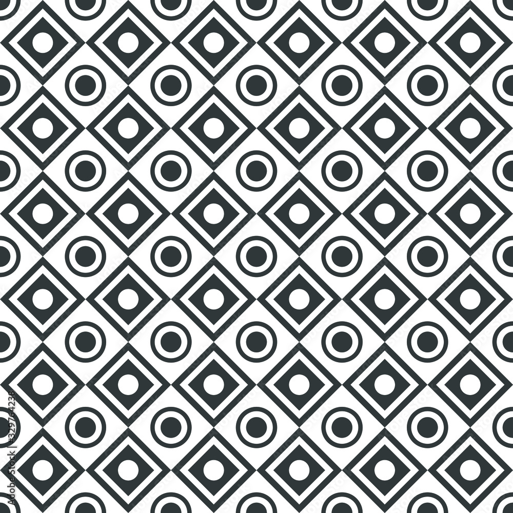 Poster abstract seamless geometric vector pattern. squares and circles.