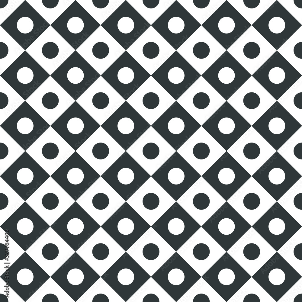 Aufkleber abstract seamless geometric vector pattern. squares and circles.
