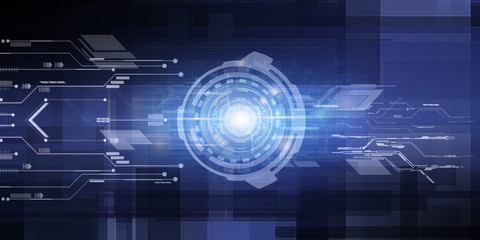 Fototapeta premium abstract blue future background.