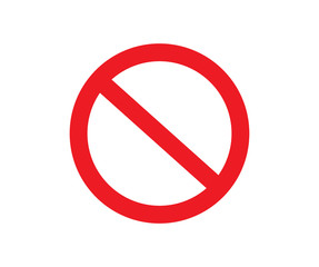 Stop sign. Prohibition sign. Vector illustration. 