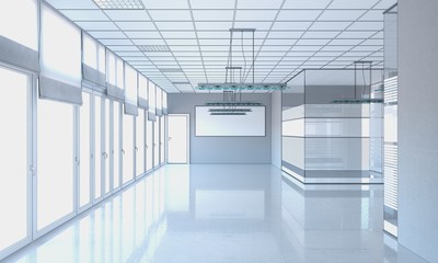 empty pavilion, interior visualization, 3D illustration