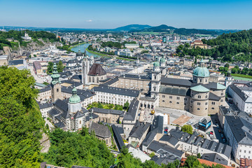 Naklejka premium Historic centre of Salzburg