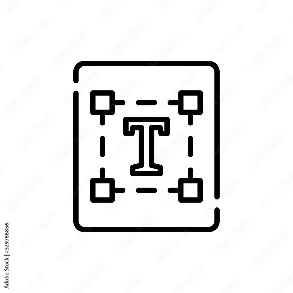 Poster typography icon vector illustration line design and development style icon