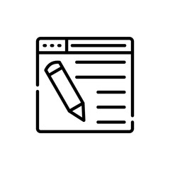 Web Design icon Vector illustration Line Design and Development style icon 