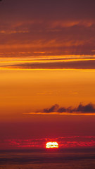 Atardecer en la costa norte del  occidente de Asturias (España)