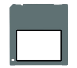 vector illustration of old floppy disk isolated