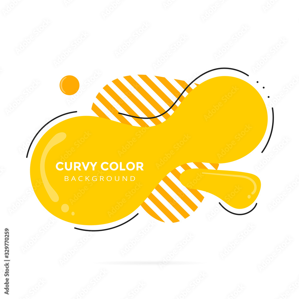 Poster modern liquid abstract element shape memphis style design fluid vector colorful illustration banner 