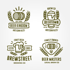 Set of beer logo design elements