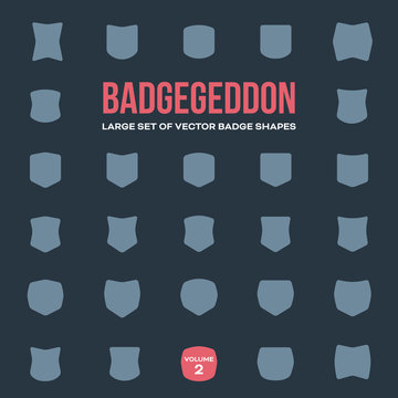 Set Of Vintage Vector Badge Shapes, Vol. 2