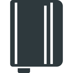 Office notebook black icon on white background