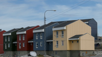 Greenland Ilulissat city color houses unusual colors