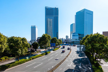 Obraz premium 神奈川県横浜市 みなとみらい周辺の風景