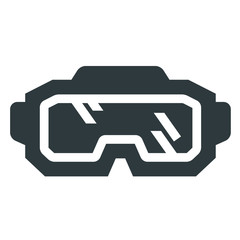 paintball mask black icon on white background