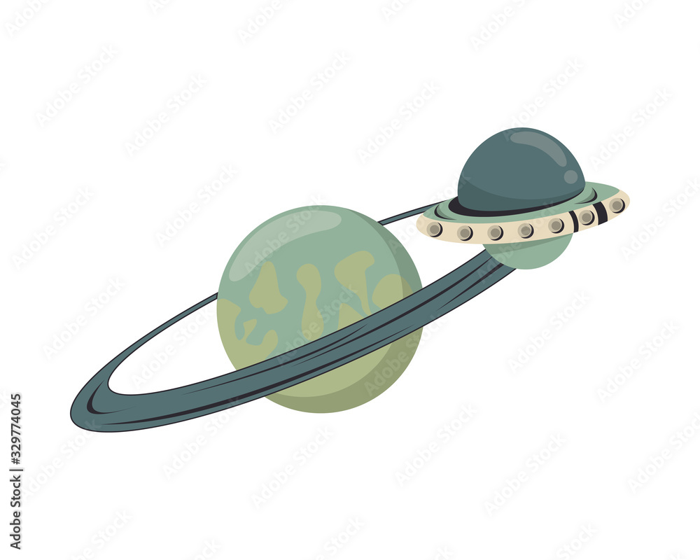 Canvas Prints space saturrn planet isolated icon