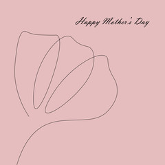 Happy mothers day card vector illustration