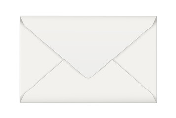 Blanko Briefumschlag in weiß, Vektor illustration isoliert auf weißem Hintergrund