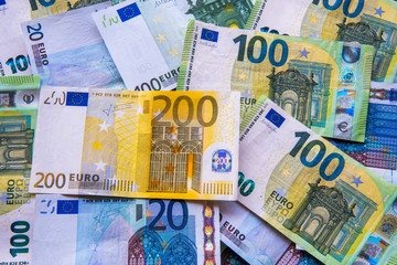 euro banknotes background