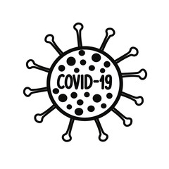 Vector illustration on a white background. Infection with coronary virus COVID-19