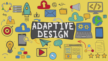 Adaptive Design, Yellow Illustration Graphic Technology Concept