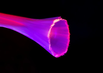 tunnel of fiber optics network cable