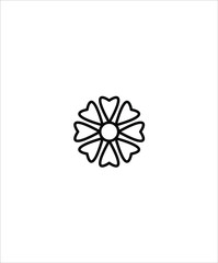 flower line design icon,vector best line design icon.