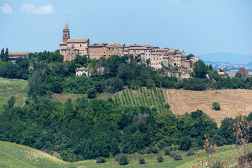 Obraz premium Petritoli, old village in Marches, Italy