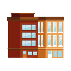 building with windows isolated icon