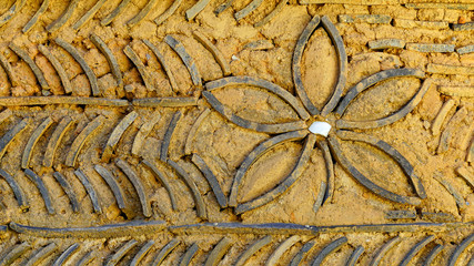 Traditional Design of a mud-plastered wall in Korean Traditional Buildings