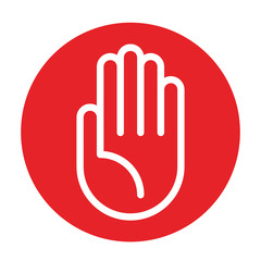 Attention sign. Stop sign