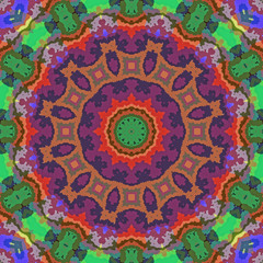 abstract polygonal colorful mandala style design