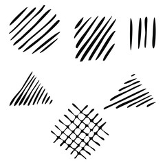 Geometric Vector set with black and white. Hipster fashion Memphis style.