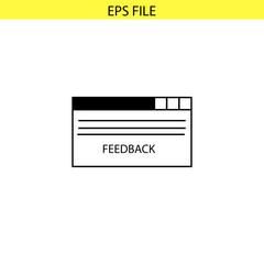 Feedback form icon. EPS vector file