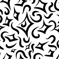 pattern of different rhombuses and stripes with a repeating ornament