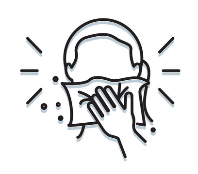 Personal Hygiene - Cover Mouth while sneezing - Icon