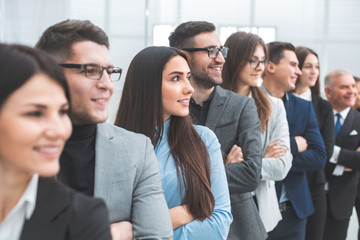 Obraz premium professional team of business people standing together.