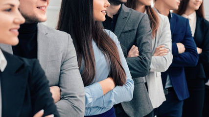 professional team of business people standing together.