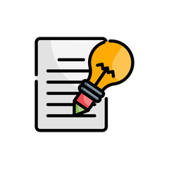 Creative idea icon Vector illustration Outline Filled Design and Development style icon 