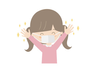 Girl with clean hands