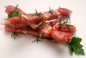 Spiedini di carne ft0203_4702 Köttspett Lihavartaat Grillspyd	