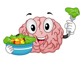 Mascot Brain Vegetables Healthy Illustration - 329792220