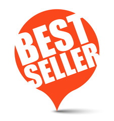 red vector banner best seller