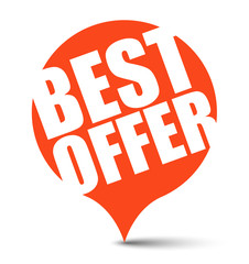 red vector banner best offer