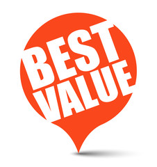 red vector banner best value