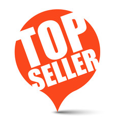 red vector banner top seller