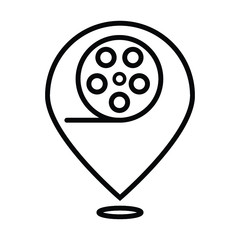 Cinema Roll Marker vector icon