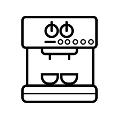 coffee machine appliance. isolated icon vector illustration. outline design cofee machine for office