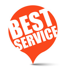 red vector banner best service