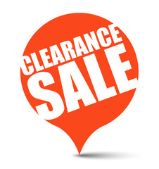 red vector banner clearance sale