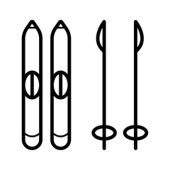 Ski icon vector illustration photo